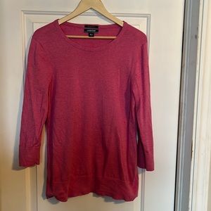 Lands end 3/4 length pink sweater